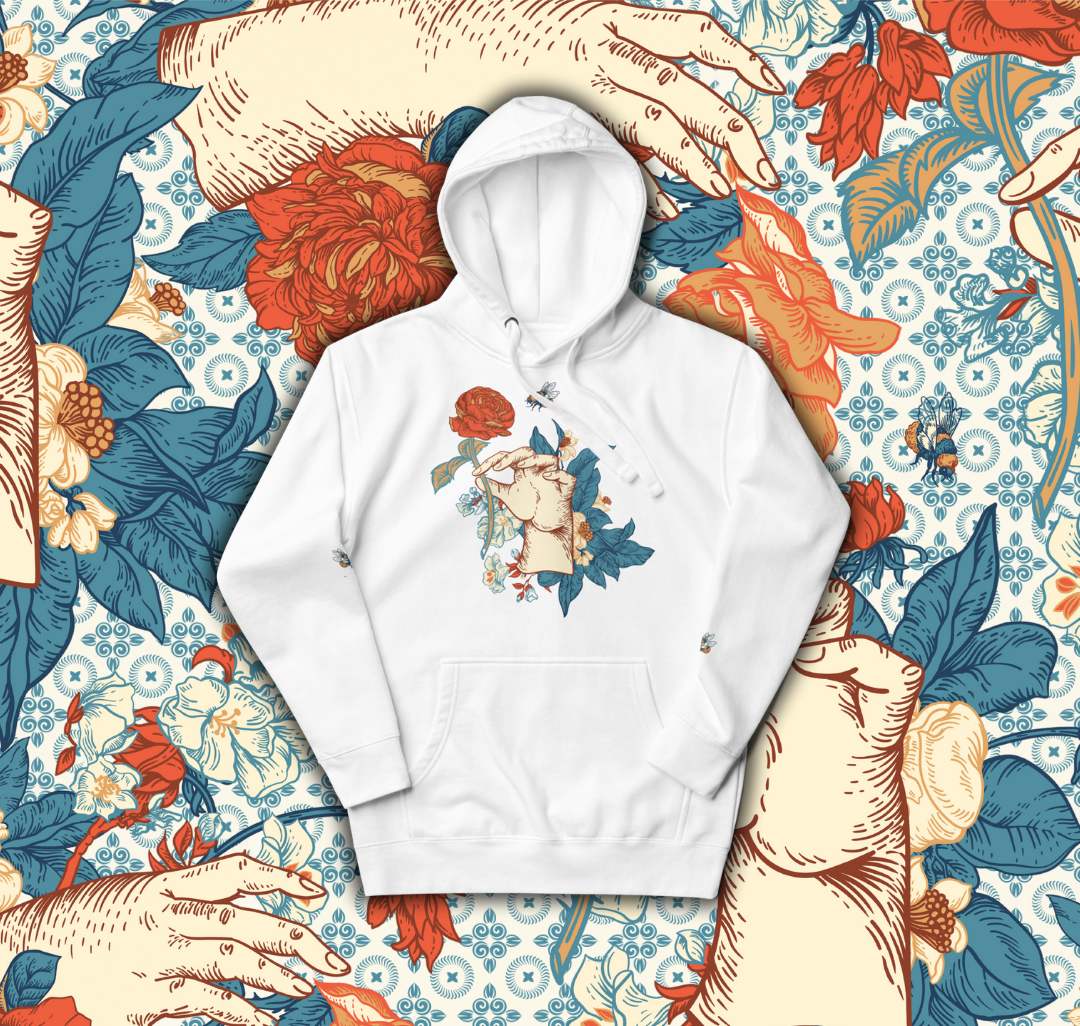 Rose & Hand Hoodie